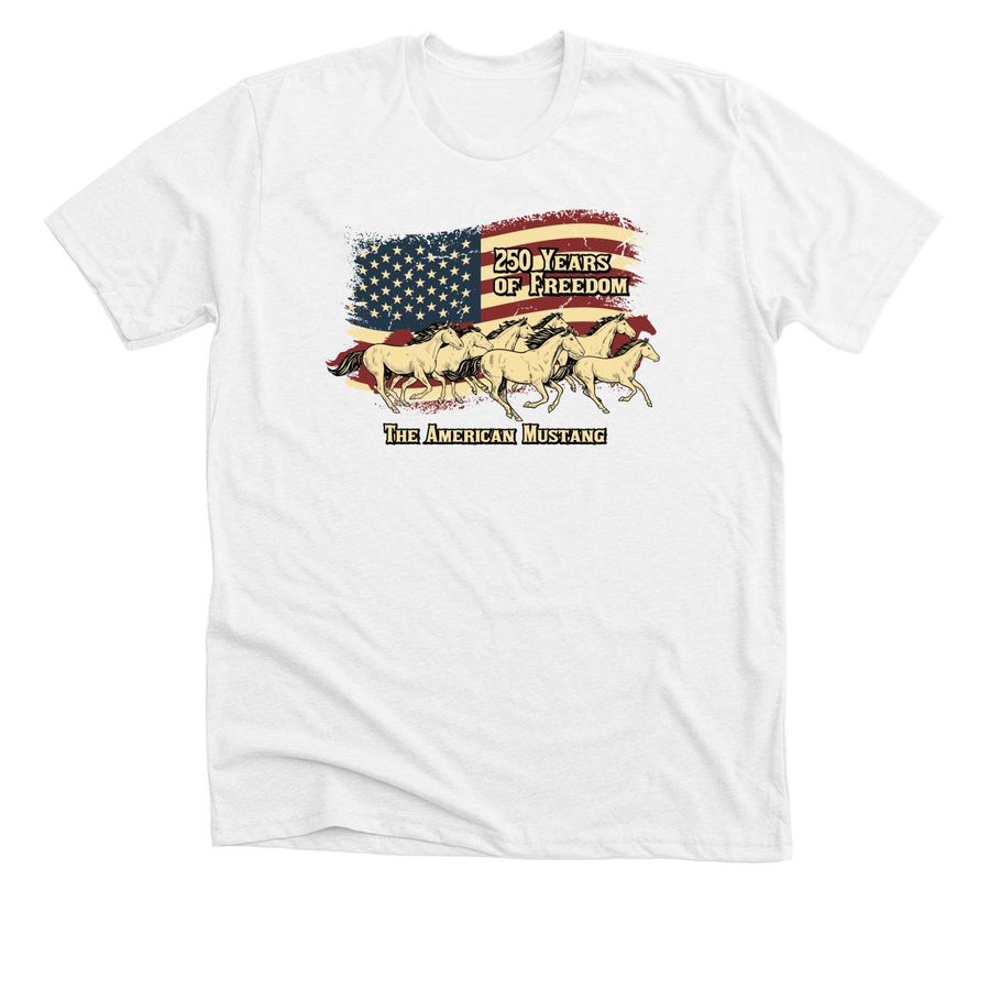 250 Years of Freedom (Light Colors), a Solid White Blend Premium Unisex Tee