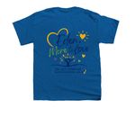 DS ACT Step Up For Down Syndrome, a Royal Blue Youth Unisex Tee (back-view)