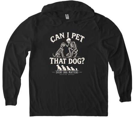 Can I Pet That Dog?, a Space Black Allmade Eco Triblend Hoodie Tee