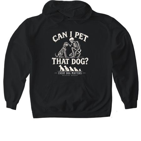 Can I Pet That Dog?, a Black Gildan Softstyle Pullover Hoodie