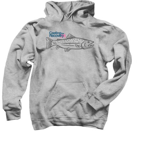 CfR x Casting Feathers and Fur, a Sport Grey Pullover Hoodie
