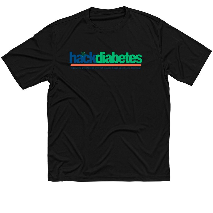 HackDiabetes, a Black Classic Performance Tee