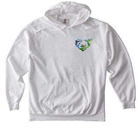 Classroom Love, a White Comfort Colors Pullover Hoodie