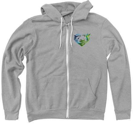Classroom Love, a Athletic Heather Zip Up Hoodie