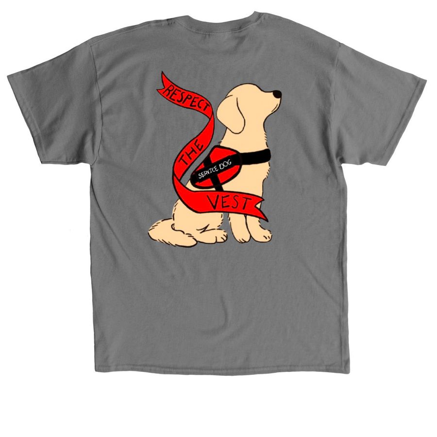 Respect the Vest | Wag for Mags, a Charcoal Classic Unisex Tee (back-view)
