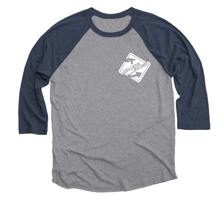 College Bound T-Shirts and Sweatshirts, a Vintage Navy and Premium Heather 3/4 Sleeve Baseball Tee
