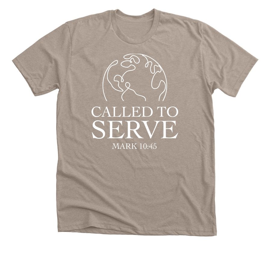 Called to Serve Tees, a Heather Stone Premium Unisex Tee
