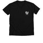 LOHR Merchandise, a Solid Black Blend Premium V-Neck Tee (back-view)