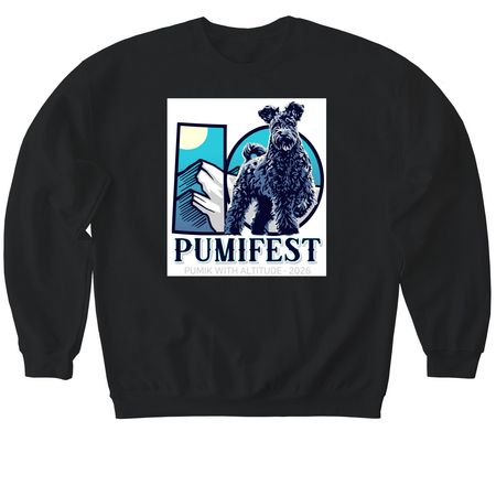 Large Logo Items, a Black Softstyle Crewneck Sweatshirt
