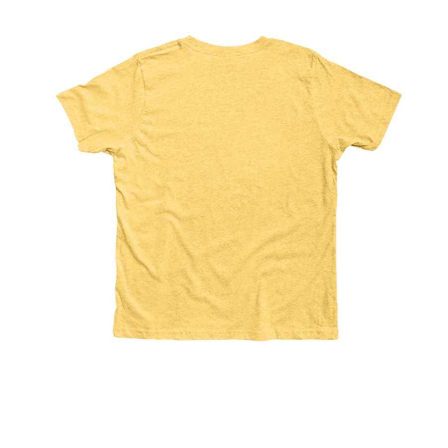 PTITODACTYL, a Heather Yellow Gold Premium Youth Tee (back-view)