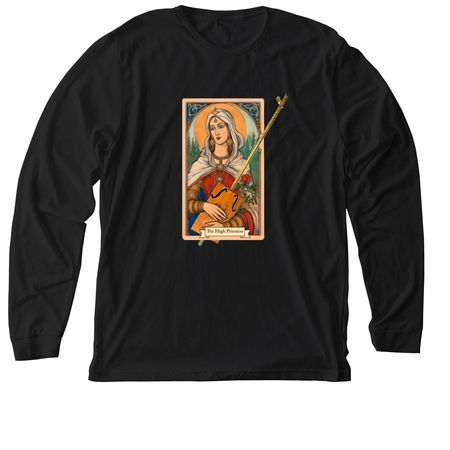 The High Priestess of Diddley Bows, a Solid Black Blend Premium Long Sleeve Tee