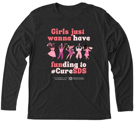 Just wanna have funDING to #CureSDS, a Vintage Black Triblend Long Sleeve Tee