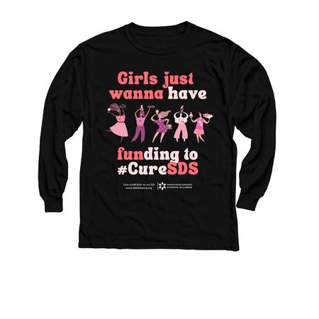 Just wanna have funDING to #CureSDS, a Black Youth Long Sleeve Tee