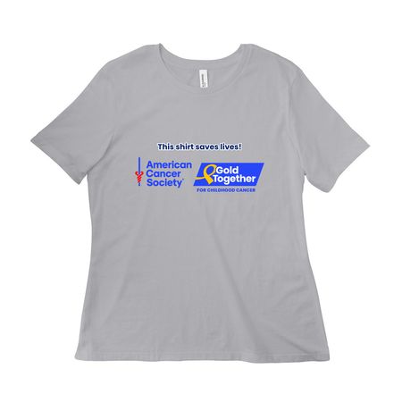 Gold Together, a Solid Athletic Grey Women?s Relaxed Cotton Tee