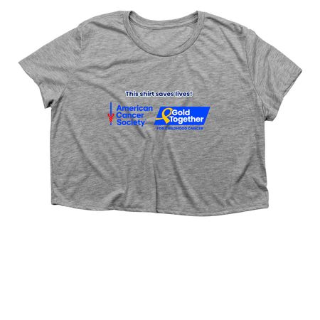 Gold Together, a Athletic Heather Women?s Flowy Cropped Tee