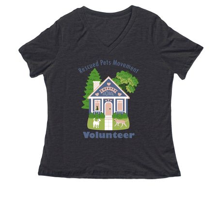 RPM Volunteer&nbsp;, a Dark Grey Heather Women's Relaxed V-Neck Tee