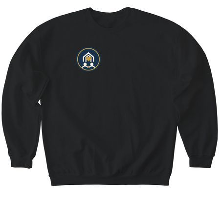 Support That Stays, a Black Softstyle Crewneck Sweatshirt