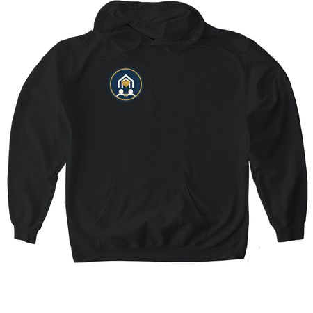 Support That Stays, a Black Gildan Softstyle Pullover Hoodie
