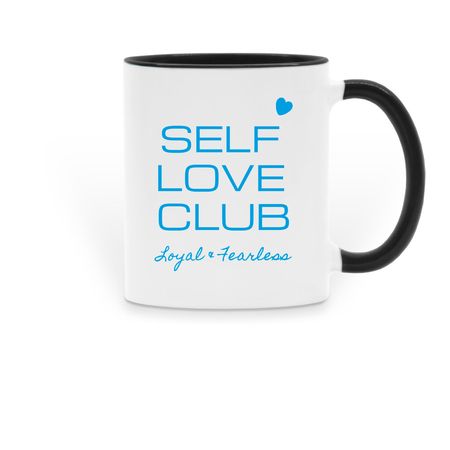 Pour Into Yourself, a Black Two-Tone Ceramic Mug