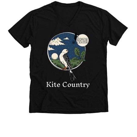Kite Country, a Solid Black Blend Premium V-Neck Tee