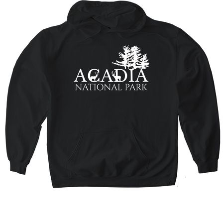 Acadia National Park, a Black Gildan Softstyle Pullover Hoodie