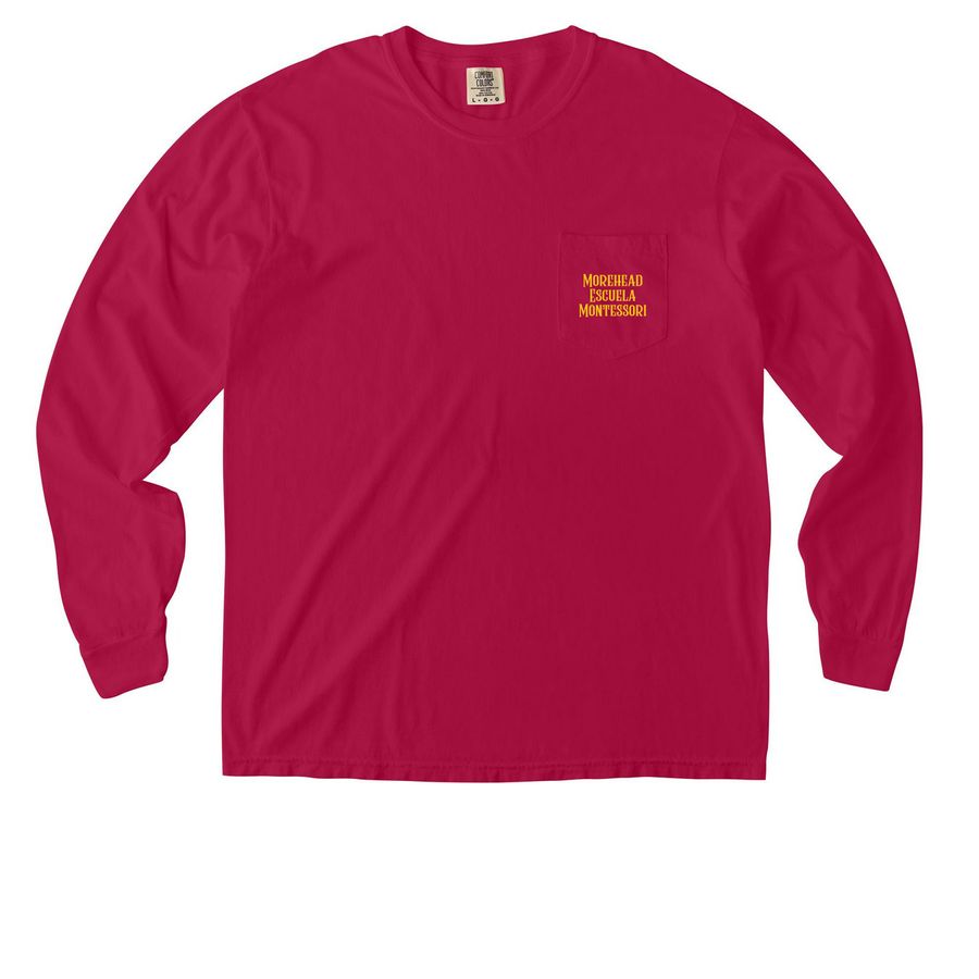Hispanic Heritage Pocket Tee, a Crimson Comfort Colors Long Sleeve Pocket Tee
