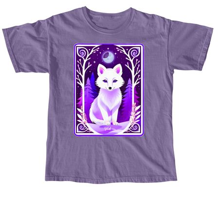 Little Snow Fox, a Grape Comfort Colors Unisex Tee