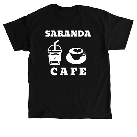 Saranda Cafe, a Black Classic Unisex Tee