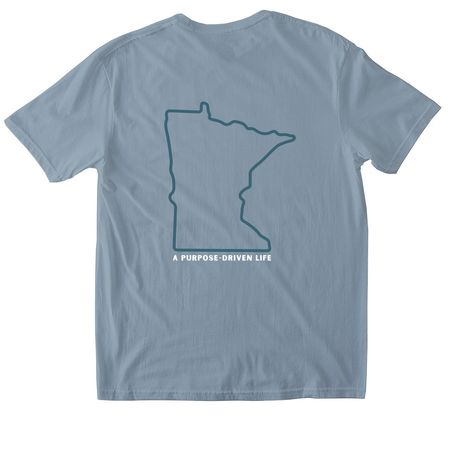 MOTA 2026 Conference: State Collection, a Stone Blue Softstyle Cotton Tee (back-view)