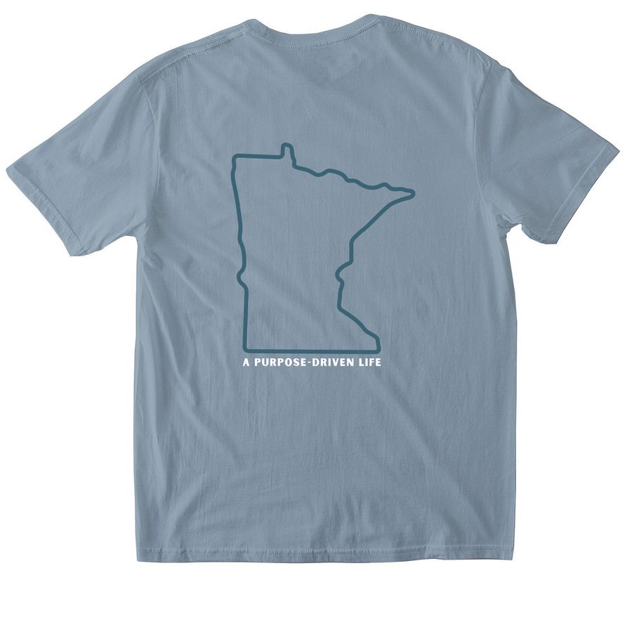 MOTA 2026 Conference: State Collection, a Stone Blue Softstyle Cotton Tee (back-view)