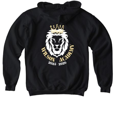 Living for the King, a Black Softstyle Youth Pullover Hoodie (back-view)