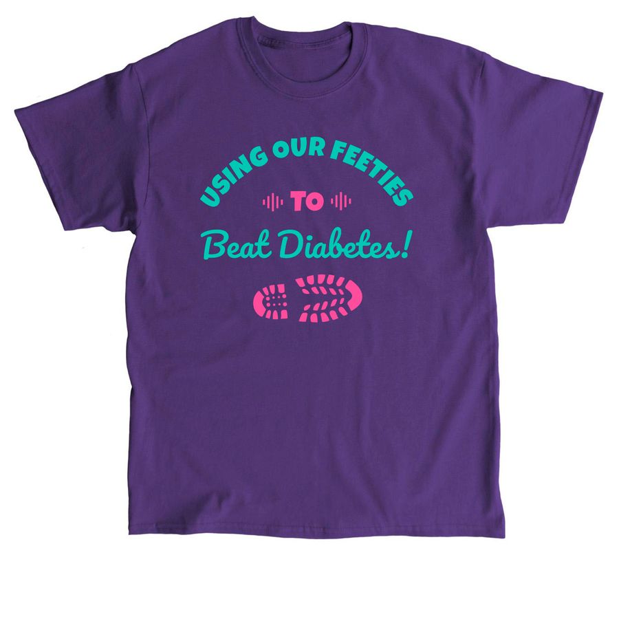 Using Our Feeties To Beat Diabetes, a Purple Classic Unisex Tee