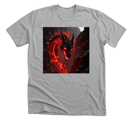 Fire serpent Tee, a Athletic Heather Premium Unisex Tee