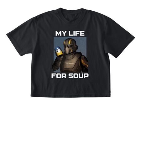 My Life For SOUP!, a Black Comfort Colors Boxy Tee
