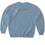 MCMS Music Therapy: More Music Please, a Stone Blue Softstyle Crewneck Sweatshirt (back-view)