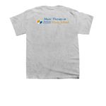 MCMS Music Therapy: More Music Please, a Sport Grey Youth Unisex Tee (back-view)