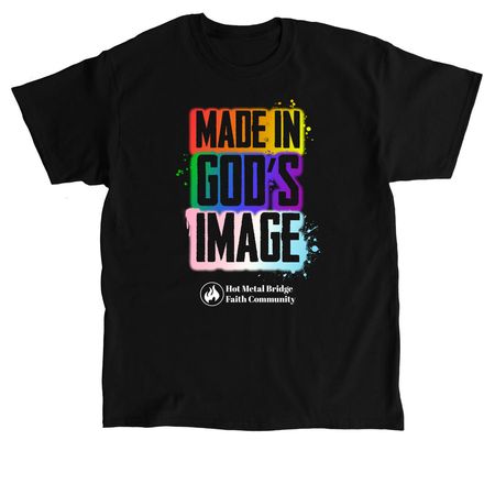 Made in God's Image, a Black Classic Unisex Tee