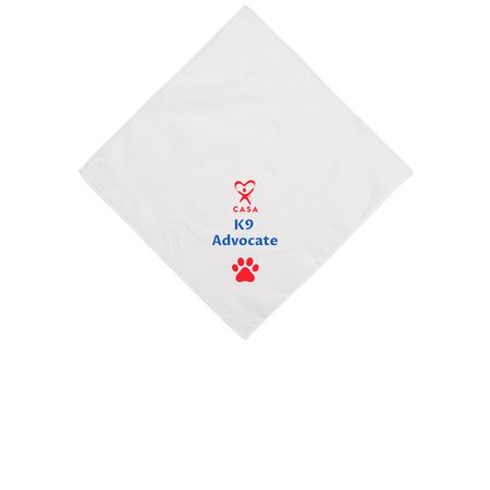 Dog CASA bandana, a White Cotton Bandana