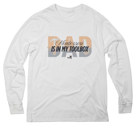 Montessori Toolbox, a Bright White Allmade Eco Triblend Long Sleeve Tee