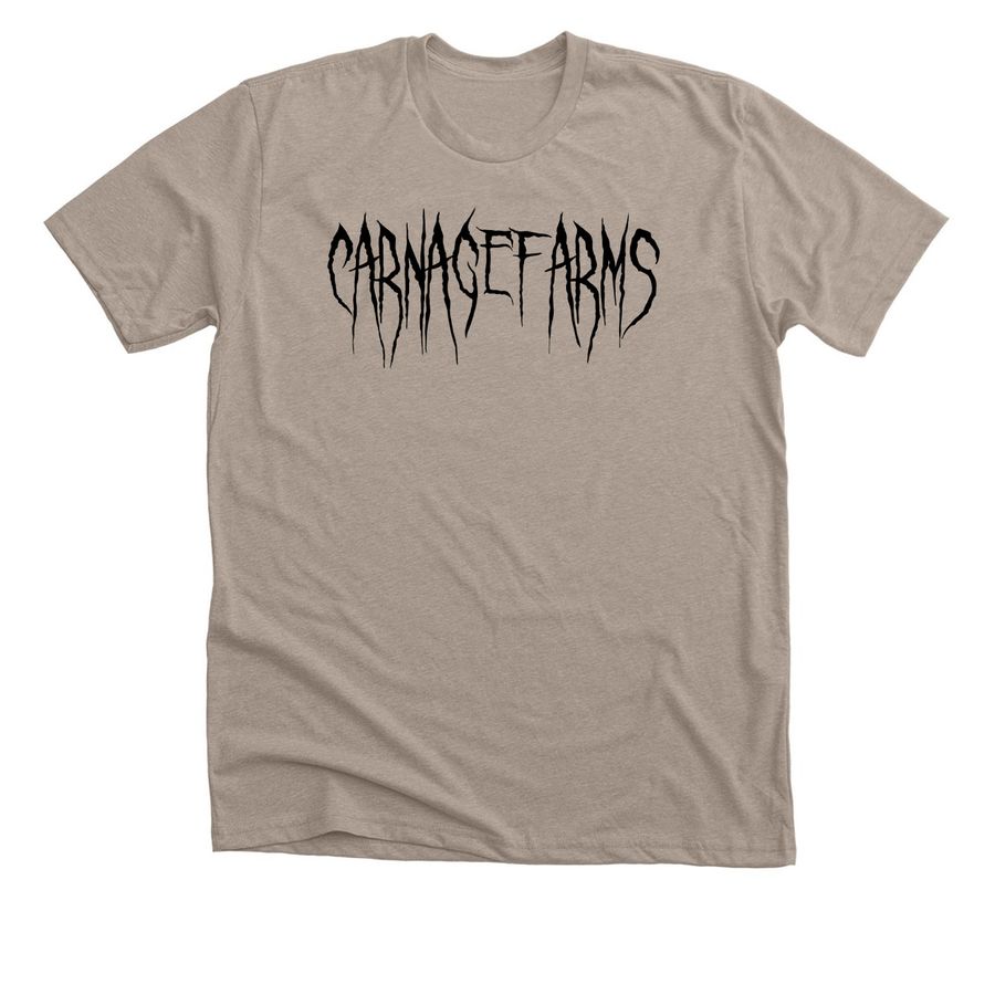 CarnageFarmsBW, a Heather Stone Premium Unisex Tee