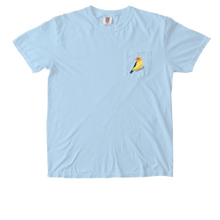 Point Blue 2026 Bird-A-Thon Pocket Tee, a Chambray Comfort Colors Pocket Tee
