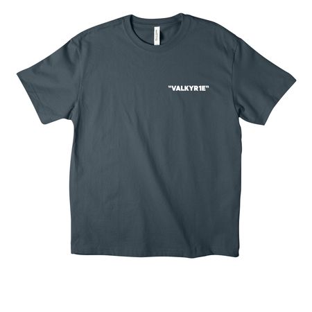 VALKYRIE STAPLE 03, a Vintage Navy Unisex Heavyweight Tee (back-view)