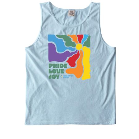 2026 PRIDE with HSC, a Chambray Comfort Colors Tank Top