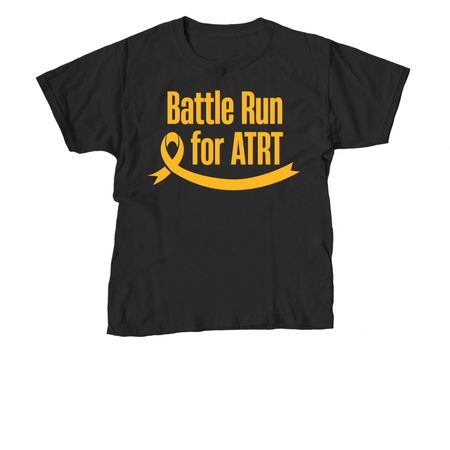 Battle Run for ATRT, a Black Youth Unisex Tee