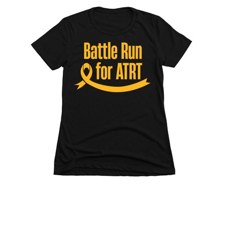 Battle Run for ATRT, a Black Women's Slim Fit Tee