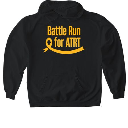 Battle Run for ATRT, a Black Gildan Softstyle Pullover Hoodie