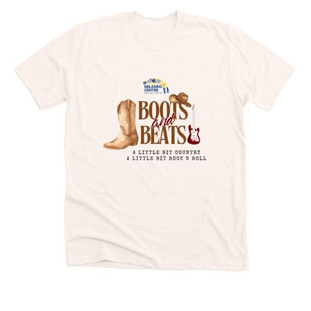Boots and Beats, a Heather Natural Premium Unisex Tee