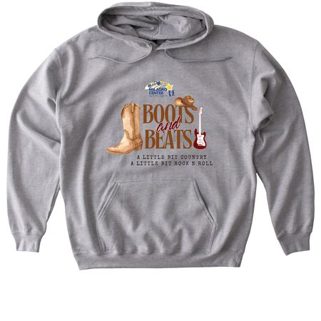 Boots and Beats, a Sport Grey Gildan Softstyle Pullover Hoodie