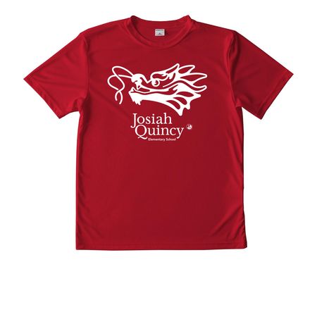 JQES Sports Tee, a True Red Youth Performance Tee