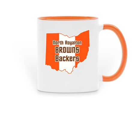 Coffee Mug, a Orange Two-Tone Ceramic Mug